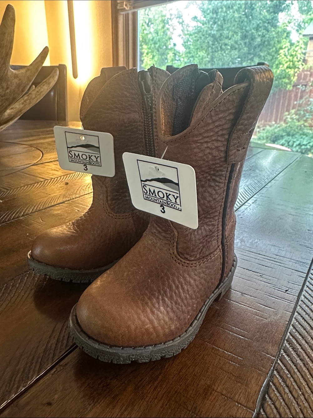 Smoky Mountain Kids' Brown Leather Western Boots - Size 3